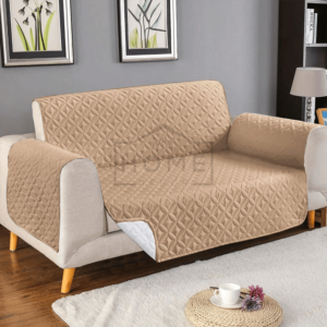 Elegant Ultrasonic Quilted Sofa Cover - Khaki
