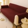 Elegant Ultrasonic Quilted Sofa Cover - Maroon