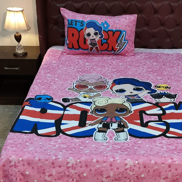 Rock Cartoon Bed Sheet