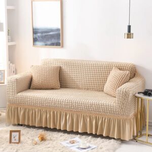 Turkish Style Bubble Sofa Cover - Beige
