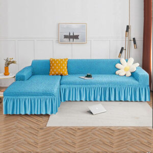 L sofa cover Bubble Sea Blue