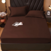 cotton fitted bed sheet brown