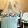 Baby Cot - Bedding Set - Cloud Grey & Powder Blue
