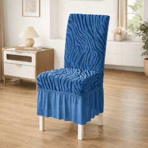 zebra chair cover - blue