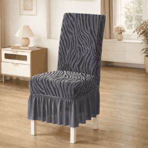 zebra chair cover - grey