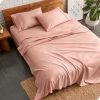 plain bed sheet - rose gold