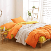 Reversible Rich Cotton Duvet Cover - Orange & Yellow