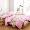 Reversible Rich Cotton Duvet Cover - Pink & Beige