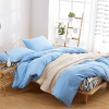 Reversible Rich Cotton Duvet Cover - Sky Blue