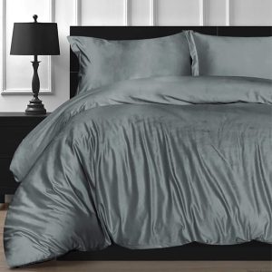 Velvet Quilt Cover - ASH